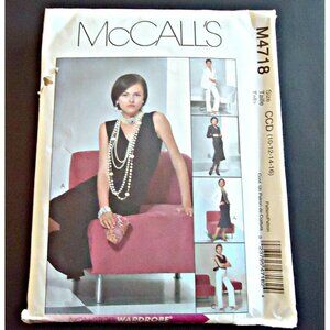 McCall's M4718 Sewing Pattern Misses' Jacket Skirt, Pants & Top  Uncut Size 10 1